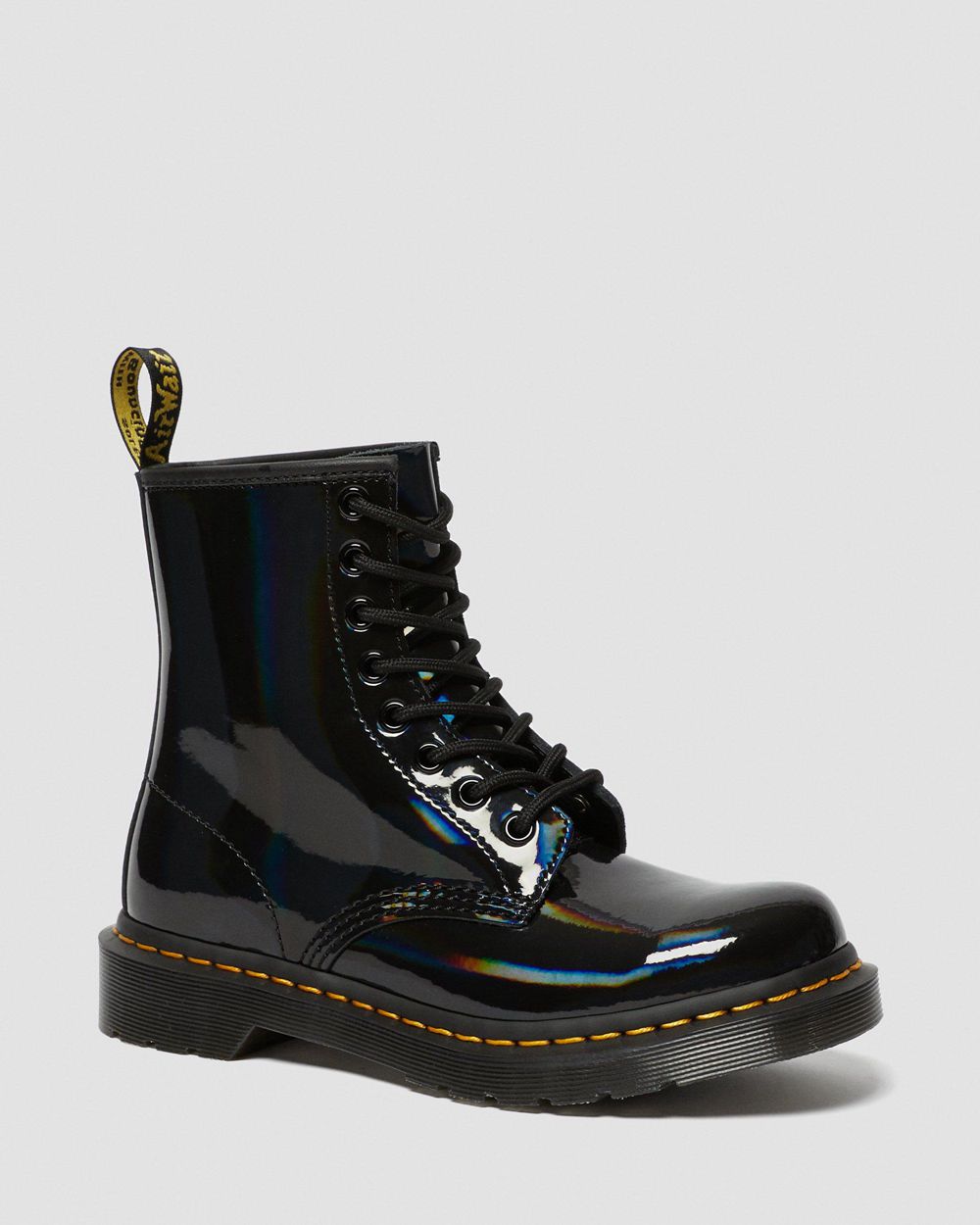 Dr Martens 1460 Rainbow Patent Šnurovacie Topánky Damske ( Čierne ) SK 170-CVINPX